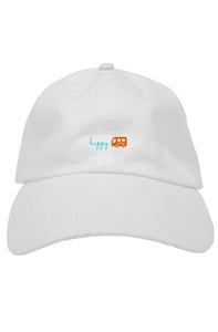 happy camper dad cap wht