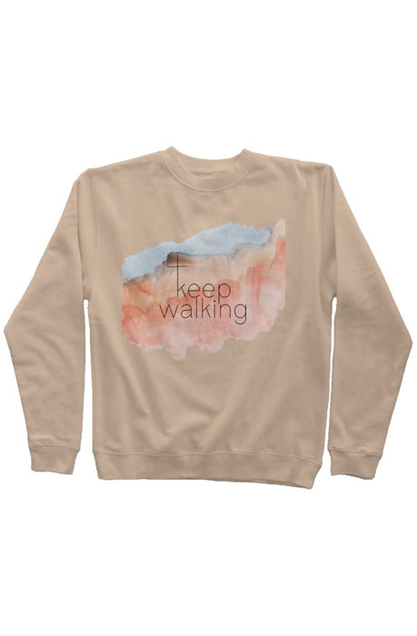 Keep Walking-2 Pigment Dyed Crew Neck